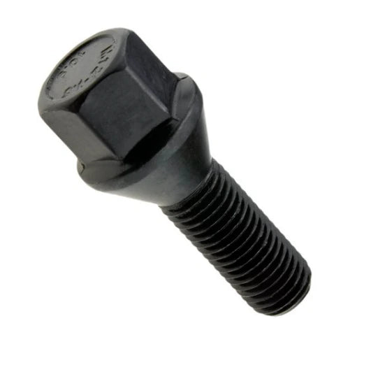 Kolový šroub M12x1,5 26mm kužel - Černý, Klíč 17