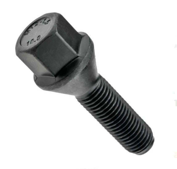 Kolový šroub M12x1,5 45mm kužel - Černý, Klíč 17