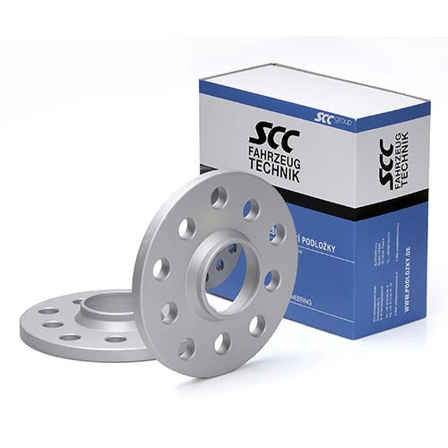 Rozšiřovací podložky SCC 18 mm – 5×100 / 5×112, 57,1 – šedý elox (SCC 12448E ) s TÜV – 2 ks
