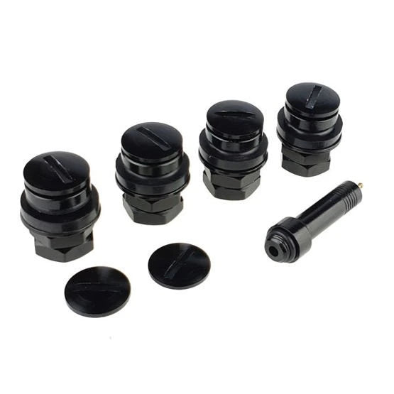 Skryté ventilky do hliníkových kol ø11,5mm, černé